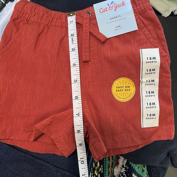 Cat&Jack Toddler Cotton Blend Shorts, Burnt Red, Size 18M - Picture 8 of 9